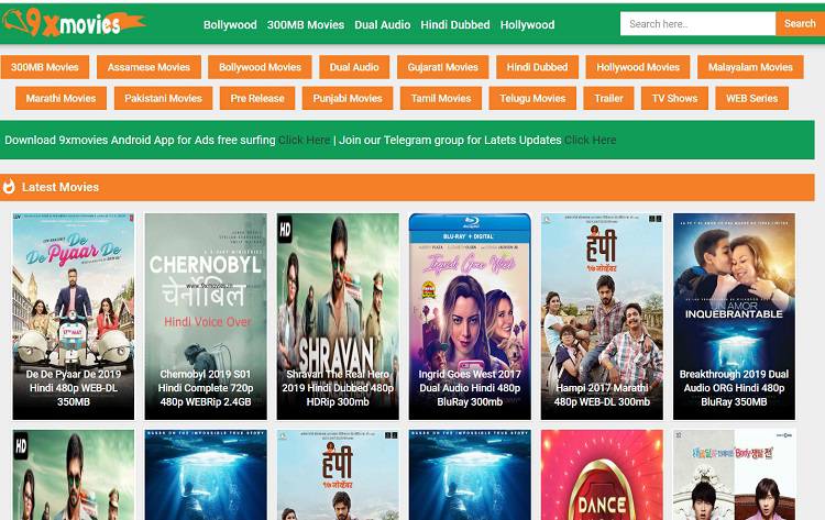 9xmovies –Download Hollywood & Bollywood Movies