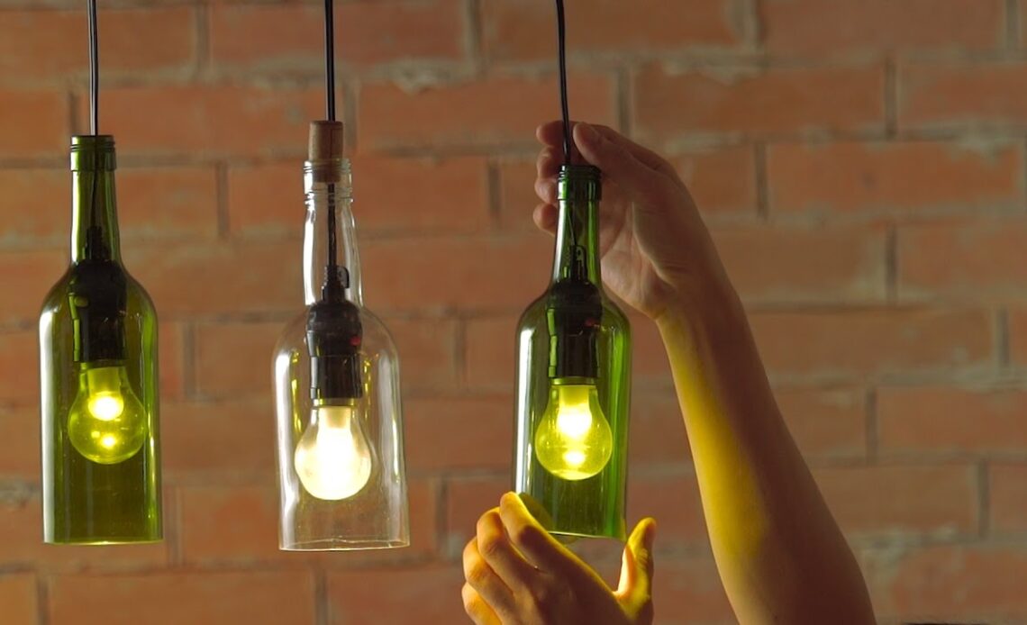 Recycled Bottle Lamps